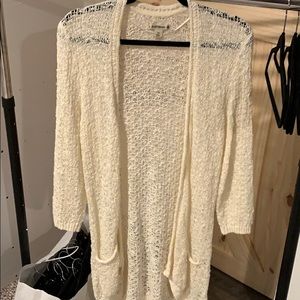 lace cream cardigan